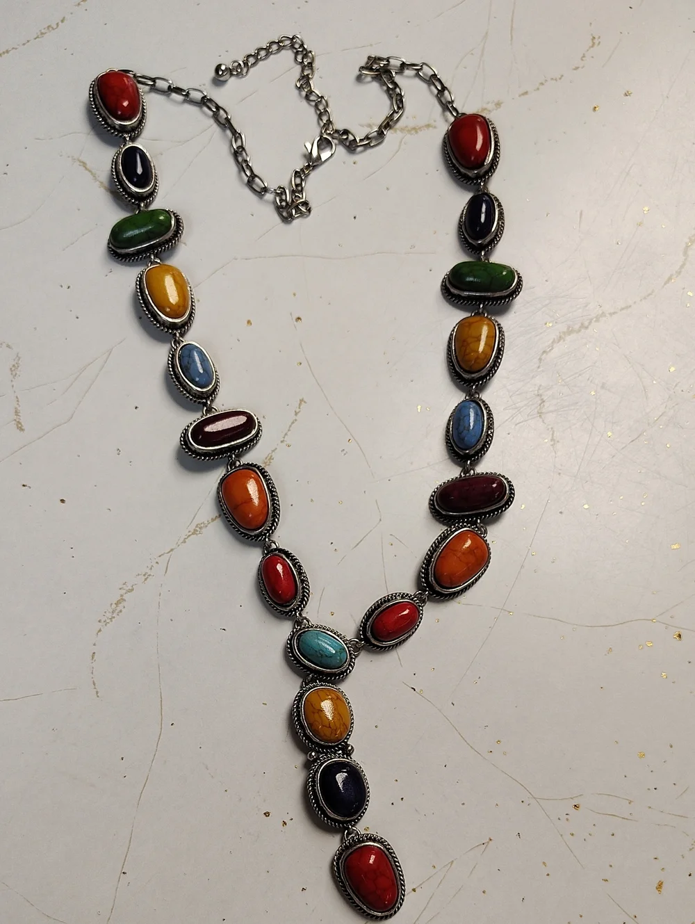 Laci Lariat Necklace Squash Blossoms 27